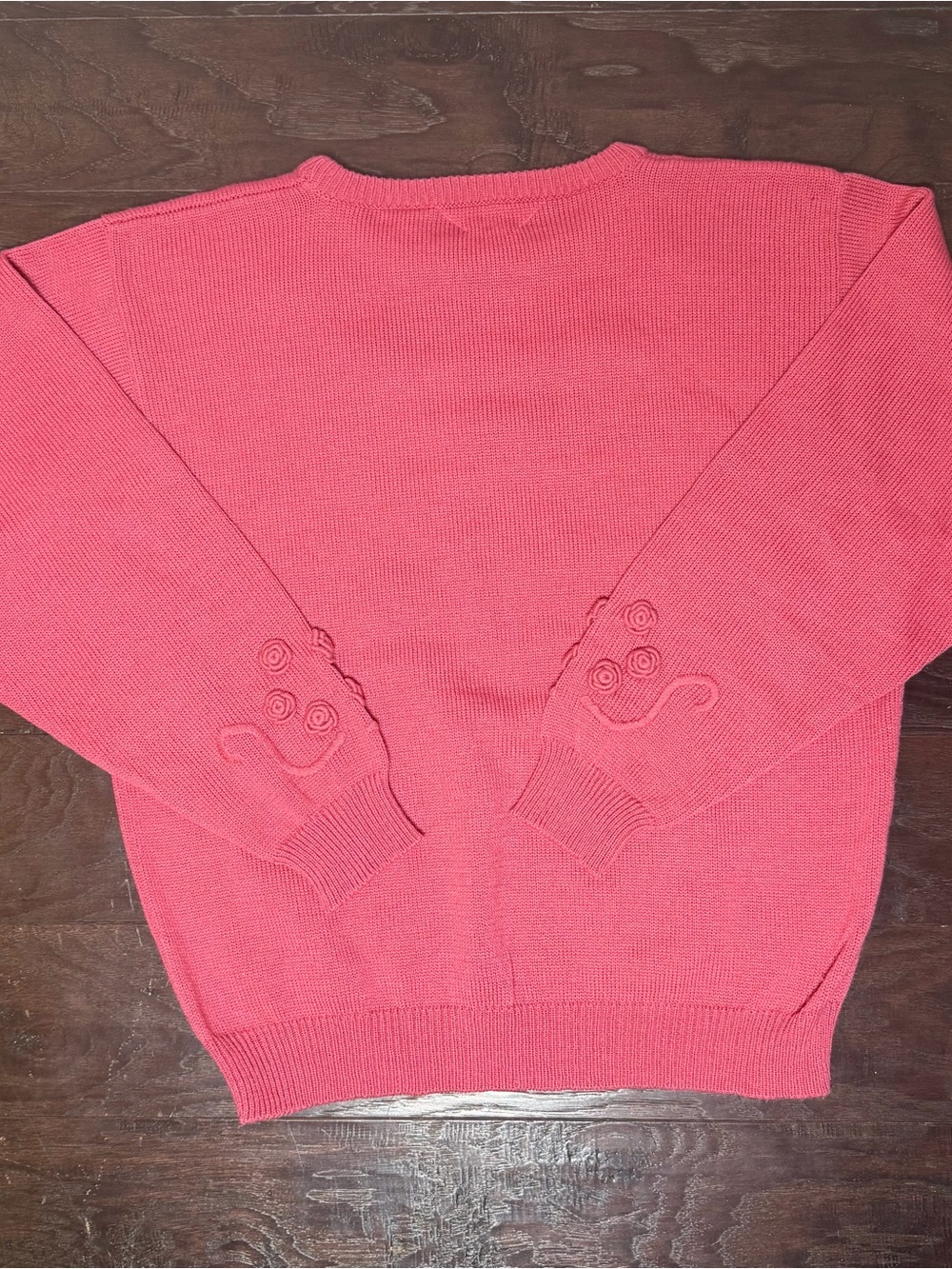 Vintage Blair Boutique Pink Floral Embroidered Cottagecore Sweater Large - Picture 6 of 10